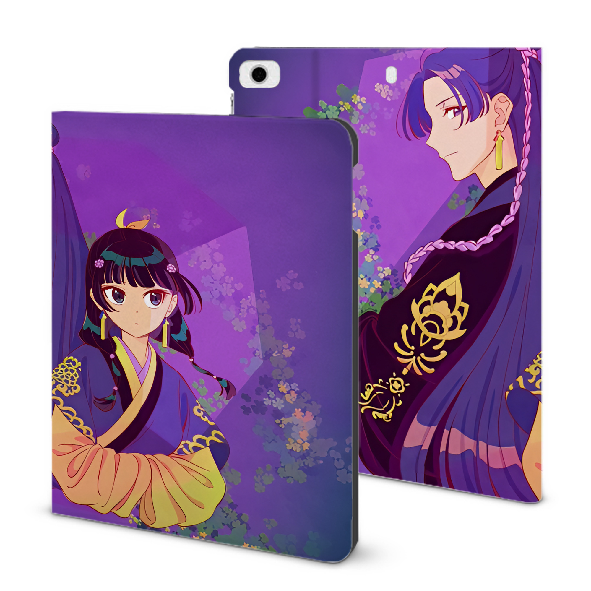 （画像用） 薬屋のひとりごと The Apothecary Diaries IPad ケース ブック型 PUレザー TPU 耐衝撃 軽量 薄型 ペン収納なし 全面保護 IPad 各モデル対応